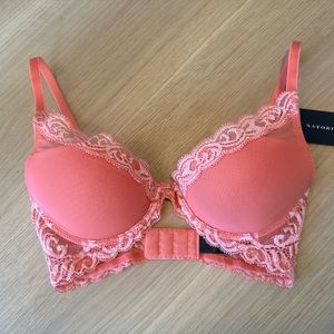 NWT Natori Feather Bra 32C - Pink Coral “Daiquiri” Color